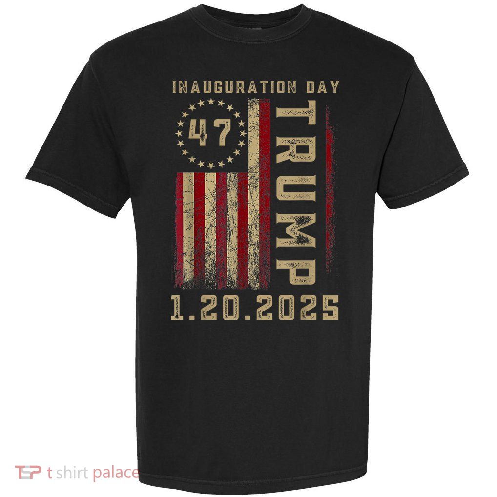 President Donald Trump Inauguration Day 2025 Memorabilia Garment-Dyed Heavyweight T-Shirt