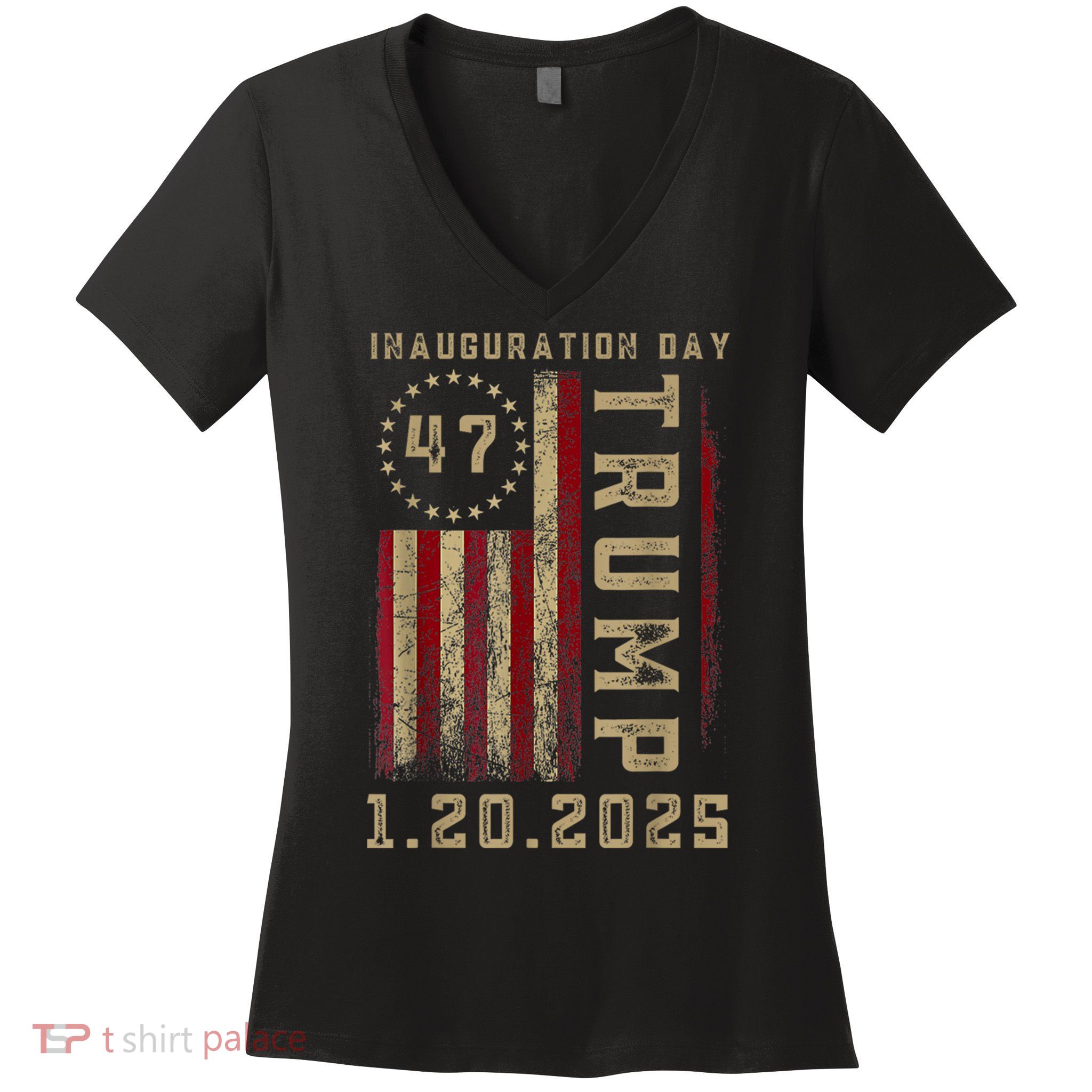President Donald Trump Inauguration Day 2025 Memorabilia Women's V-Neck T-Shirt