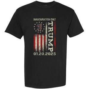 President Donald Trump Inauguration Day 2025 Usa Flag Garment-Dyed Heavyweight T-Shirt