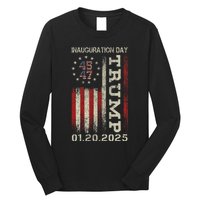 President Donald Trump Inauguration Day 2025 Usa Flag Long Sleeve Shirt