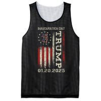 President Donald Trump Inauguration Day 2025 Usa Flag Mesh Reversible Basketball Jersey Tank