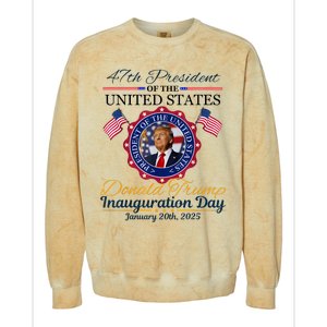 President Donald Trump Inauguration Day 2025 Memorabilia Colorblast Crewneck Sweatshirt