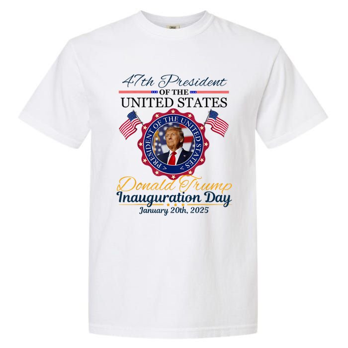 President Donald Trump Inauguration Day 2025 Memorabilia Garment-Dyed Heavyweight T-Shirt