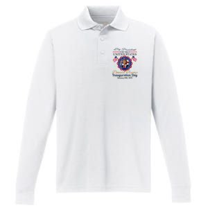 President Donald Trump Inauguration Day 2025 Memorabilia Performance Long Sleeve Polo