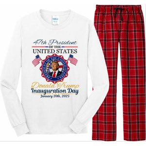 President Donald Trump Inauguration Day 2025 Memorabilia Long Sleeve Pajama Set