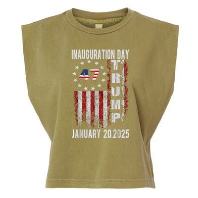 President Donald Trump Inauguration Day 2025 Vintage Flag Garment-Dyed Women's Muscle Tee