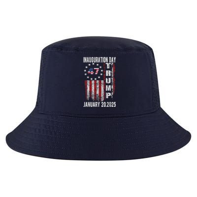 President Donald Trump Inauguration Day 2025 Vintage Flag Cool Comfort Performance Bucket Hat