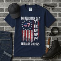 President Donald Trump Inauguration Day 2025 Vintage Flag Tall T-Shirt