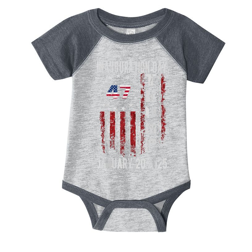 President Donald Trump Inauguration Day 2025 Vintage Flag Infant Baby Jersey Bodysuit