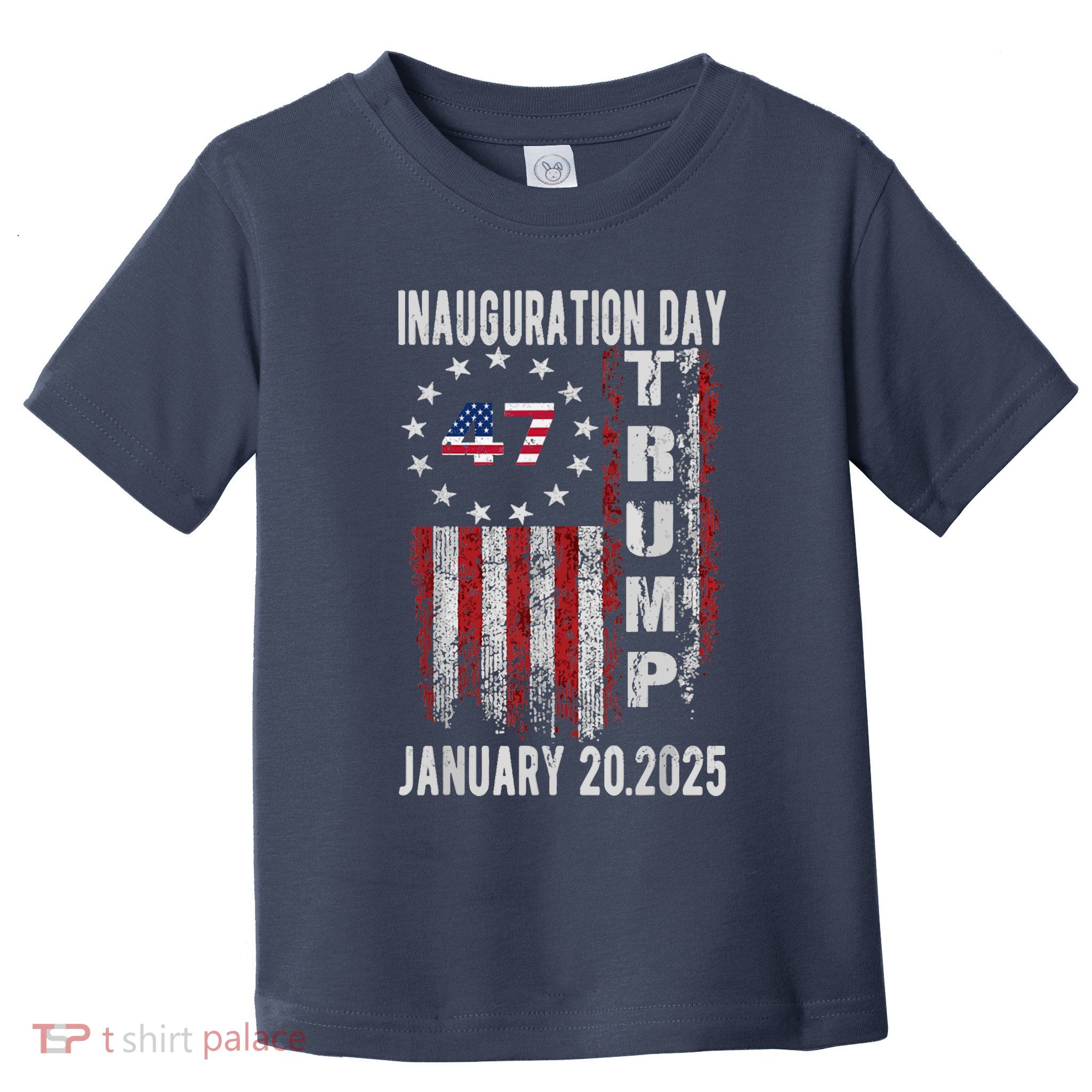 President Donald Trump Inauguration Day 2025 Vintage Flag Toddler T-Shirt