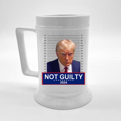 President Donald Trump Mugshot 2024 Not Guilty Supporter Beer Stein