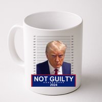 President Donald Trump Mugshot 2024 Not Guilty Supporter Coffee Mug