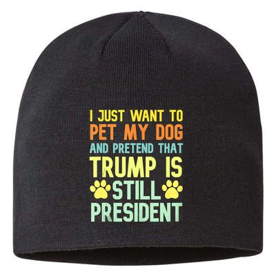 Pro Donald Trump Funny Pet My Dog Republican Conservative Sustainable Beanie