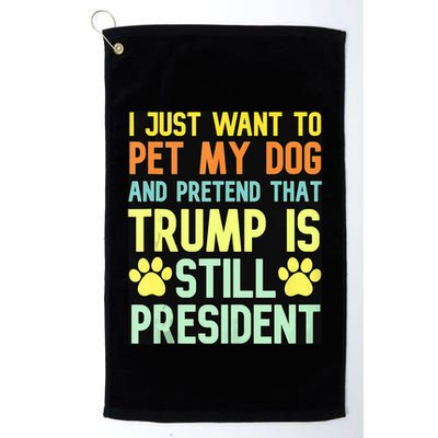 Pro Donald Trump Funny Pet My Dog Republican Conservative Golf Towel