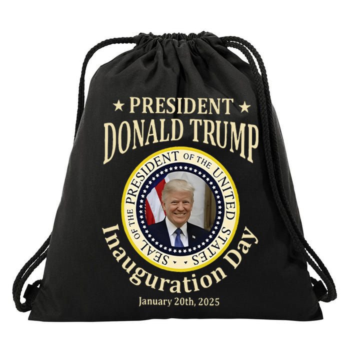 President Donald Trump 47th Inauguration Day 2025 20th Drawstring Bag