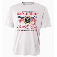 President Donald Trump Inauguration Day 2025 47th Usa Flag Cooling Performance Crew T-Shirt