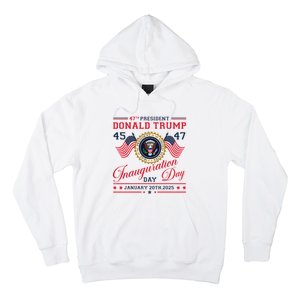 President Donald Trump Inauguration Day 2025 47th Usa Flag Hoodie