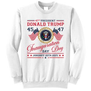 President Donald Trump Inauguration Day 2025 47th Usa Flag Sweatshirt