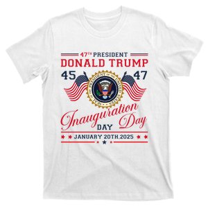 President Donald Trump Inauguration Day 2025 47th Usa Flag T-Shirt