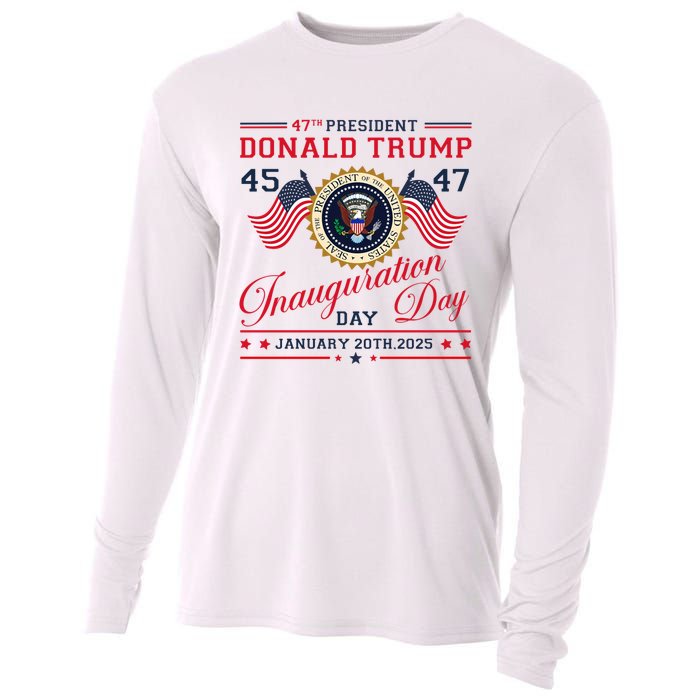 President Donald Trump Inauguration Day 2025 47th Usa Flag Cooling Performance Long Sleeve Crew