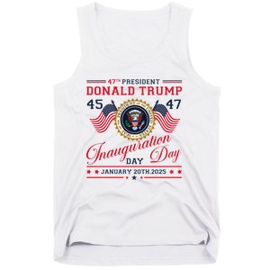 President Donald Trump Inauguration Day 2025 47th Usa Flag Tank Top