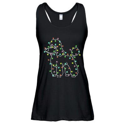 Poodle Dogs Tree Christmas Sweater Xmas Pet Animal Dog Gifts Ladies Essential Flowy Tank