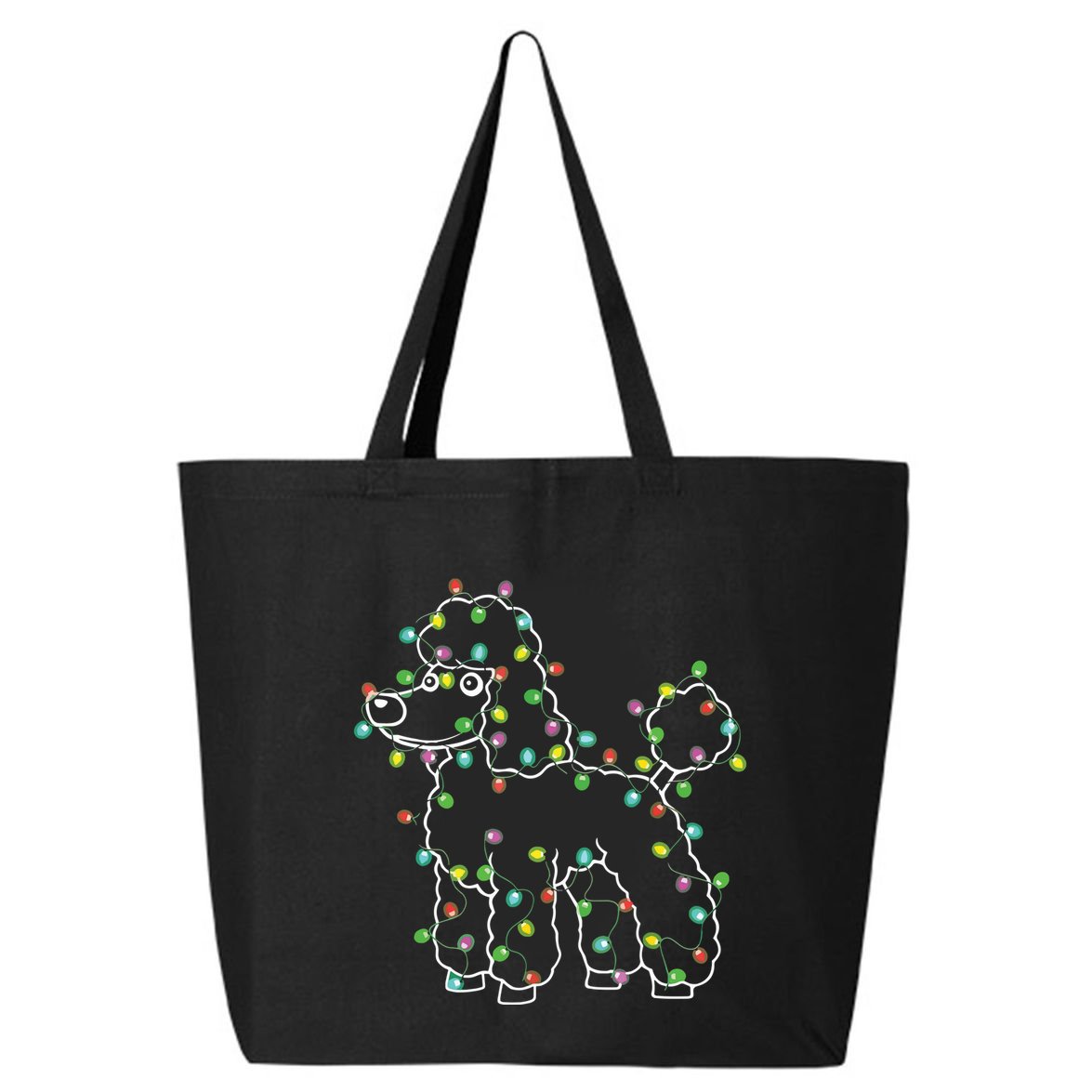 Poodle Dogs Tree Christmas Sweater Xmas Pet Animal Dog Gifts 25L Jumbo Tote