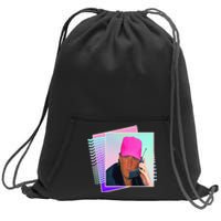 President Donald Trump Retro 80s 90s Graphic Sweatshirt Cinch Pack Bag