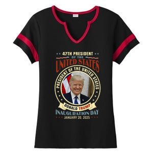 President Donald Trump Inauguration 2025 Memorabilia Ladies Halftime Notch Neck Tee