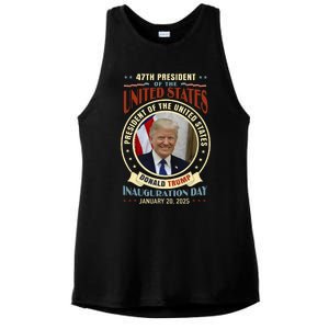 President Donald Trump Inauguration 2025 Memorabilia Ladies PosiCharge Tri-Blend Wicking Tank