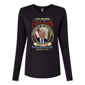 President Donald Trump Inauguration 2025 Memorabilia Womens Cotton Relaxed Long Sleeve T-Shirt