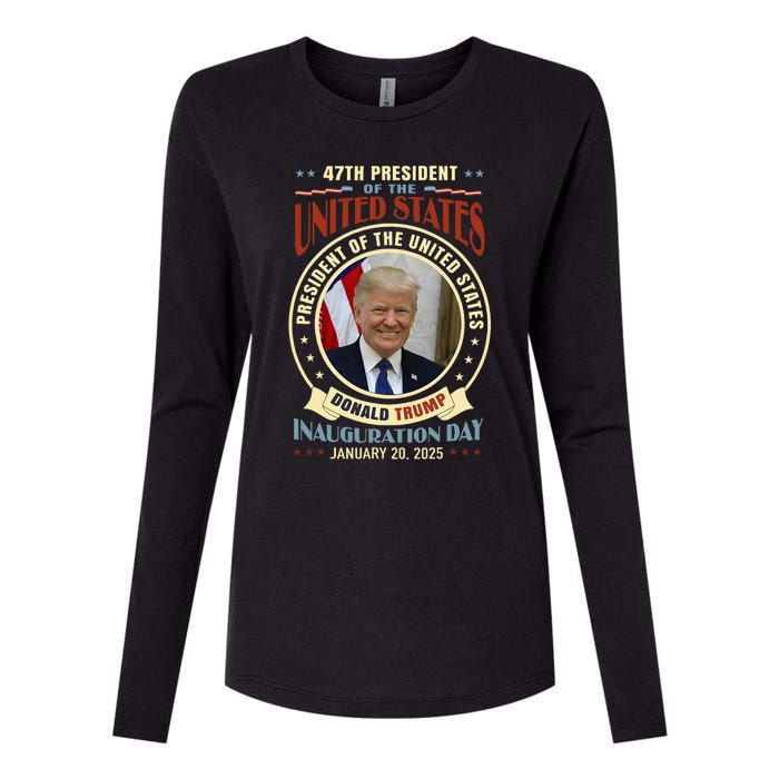 President Donald Trump Inauguration 2025 Memorabilia Womens Cotton Relaxed Long Sleeve T-Shirt