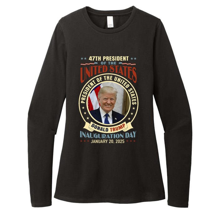 President Donald Trump Inauguration 2025 Memorabilia Womens CVC Long Sleeve Shirt