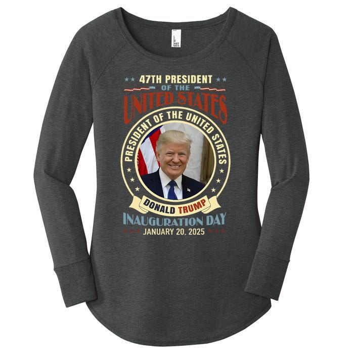 President Donald Trump Inauguration 2025 Memorabilia Women's Perfect Tri Tunic Long Sleeve Shirt