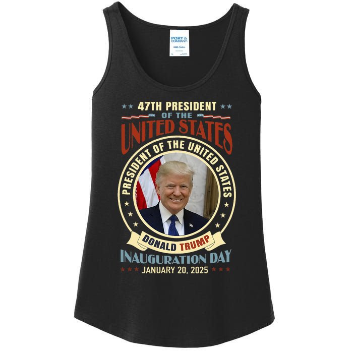 President Donald Trump Inauguration 2025 Memorabilia Ladies Essential Tank