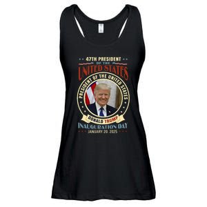 President Donald Trump Inauguration 2025 Memorabilia Ladies Essential Flowy Tank