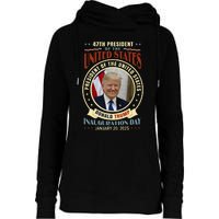 President Donald Trump Inauguration 2025 Memorabilia Womens Funnel Neck Pullover Hood