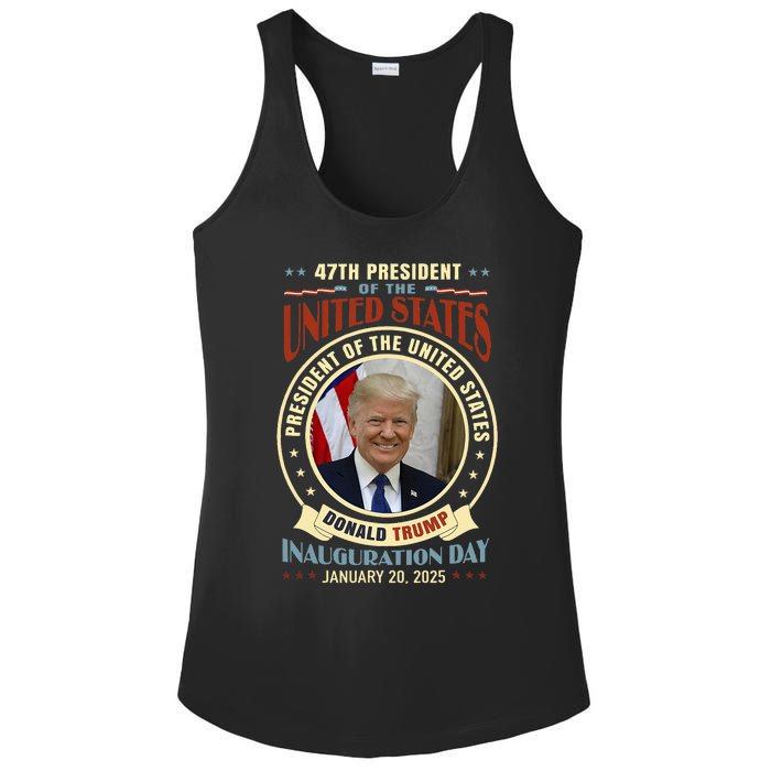 President Donald Trump Inauguration 2025 Memorabilia Ladies PosiCharge Competitor Racerback Tank