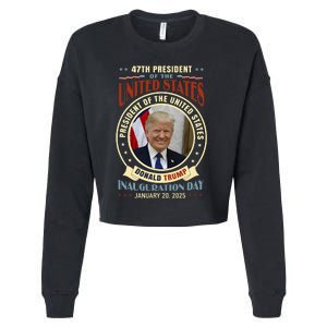 President Donald Trump Inauguration 2025 Memorabilia Cropped Pullover Crew