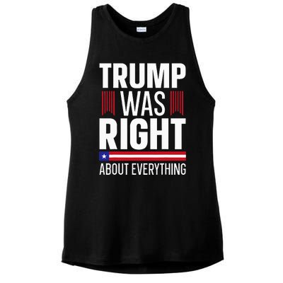 Pro Donald Trump Trump Was Right About Everything Ladies PosiCharge Tri-Blend Wicking Tank