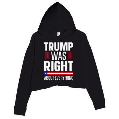 Pro Donald Trump Trump Was Right About Everything Crop Fleece Hoodie