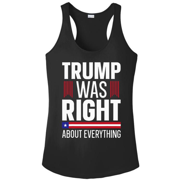 Pro Donald Trump Trump Was Right About Everything Ladies PosiCharge Competitor Racerback Tank