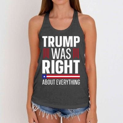 Pro Donald Trump Trump Was Right About Everything Women's Knotted Racerback Tank