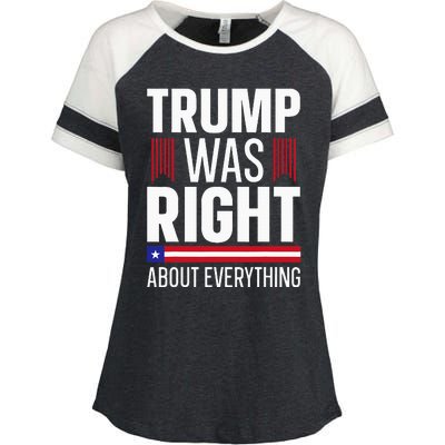 Pro Donald Trump Trump Was Right About Everything Enza Ladies Jersey Colorblock Tee