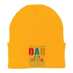 Proud Dad Teenager Funny Bday Party 13 Year Old Knit Cap Winter Beanie