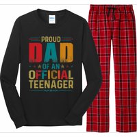 Proud Dad Teenager Funny Bday Party 13 Year Old Long Sleeve Pajama Set