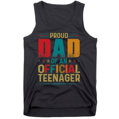 Proud Dad Teenager Funny Bday Party 13 Year Old Tank Top