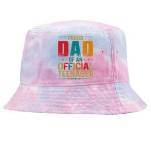 Proud Dad Teenager Funny Bday Party 13 Year Old Tie-Dyed Bucket Hat