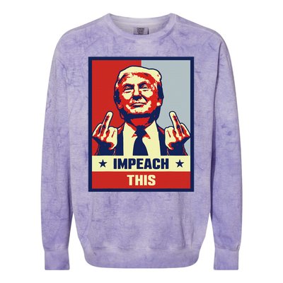 Pro Donald Trump Gifts Republican Conservative Impeach This Colorblast Crewneck Sweatshirt