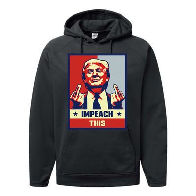 Pro Donald Trump Gifts Republican Conservative Impeach This Performance Fleece Hoodie